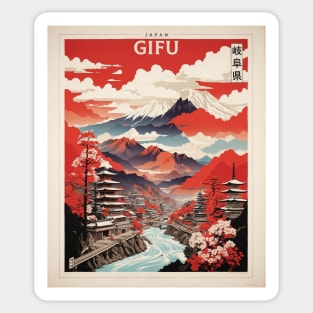 Gifu Japan Vintage Poster Tourism Sticker